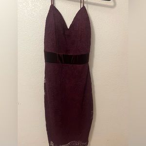 Burgundy Mini Dress